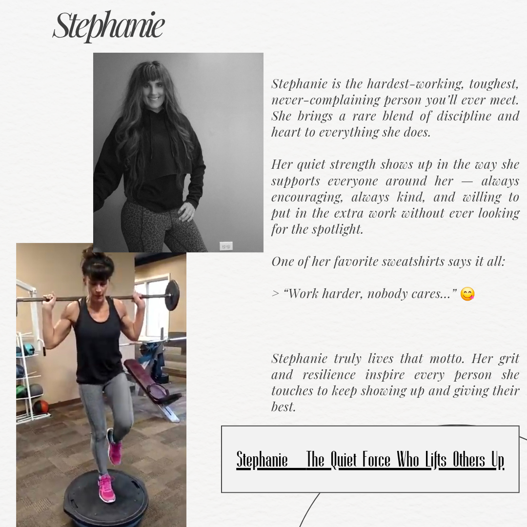 Stephanie Nowicki — personal trainer at Premier Fitness Solutions